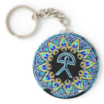 Indalo Man Cermaics, Almeria, Spain Keychain