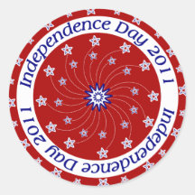 Independence Day 2011 Round Stickers