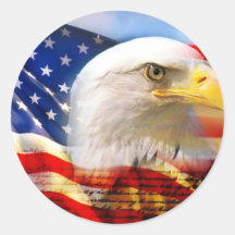 Independence Day 4 july Round Stickers