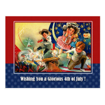 Independence Day, 4th of July Postcard