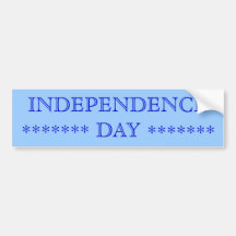 INDEPENDENCE DAY BUMPER STICKERS