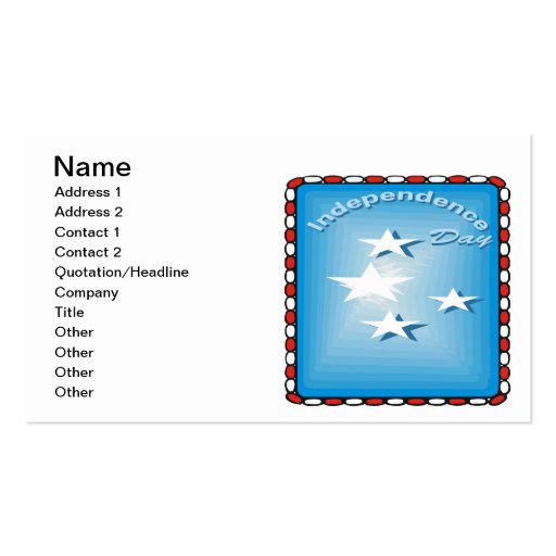 Independence Day Business Card