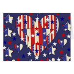 Independence Day Hearts Greeting Card