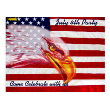 Independence Day july 4 Party_Invitation Postcard