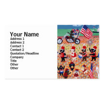 Independence Day Labradors Business Card Template