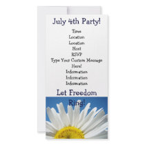 Independence Day Party! July 4th Party Invitations Personalized Photo Card