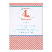 Independence day personalized invites