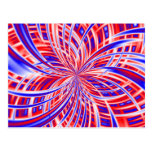 Independence Day Red White & Blue Patriotic Fourth Postcard