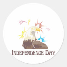 Independence Day Round Sticker
