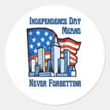 Independence Day Round Sticker
