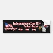 Independence Day Tea Party Protest New Design Bumper Sticker