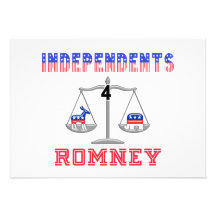 Independents $ Romney Personalized Invitations