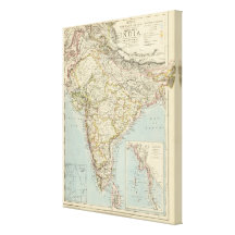 India 2 stretched canvas prints