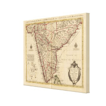 India and Bangladesh Gallery Wrap Canvas