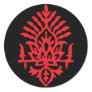 India Block Print Round Stickers