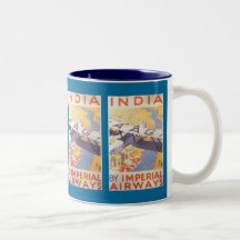 India by Imperial Airways Mugs