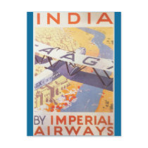 India by Imperial Airways Post Card