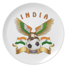 India Football Designs Party Plate