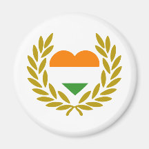 india-laurel-heart. fridge magnets