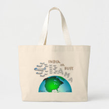 India or Bust 2 Canvas Bags