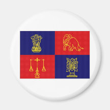 India President Flag Fridge Magnet