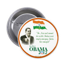 Indian-Americans for OBAMA 2012 political pinback 