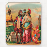 Indian and Woman Mouse Mat