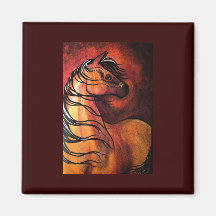 Indian Buckskin War Horse Magnet