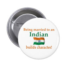 Indian Builds Character Pinback Button