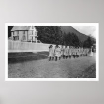 Indian Children Sitka, Alaska 1922 Print