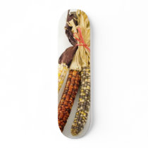 Indian Colourised Corn On White Background Skate Deck