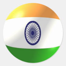 Indian Flag Bubble Sticker