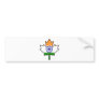 Indian Flag Maple Leaf Bumper Sticker