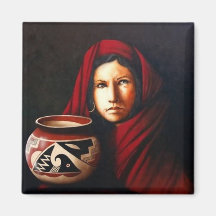 Indian Girl Fridge Magnet