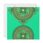 Indian Green & Aqua Discs Wedding Invitation