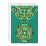 Indian Green & Aqua Discs Wedding Invitation