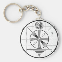 Indian Head Television Test Pattern Keychains