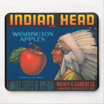Indian Head Washington Apples Vintage Ad Mouse Pads