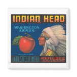 Indian Head Washington Apples Vintage Crate Label magnets