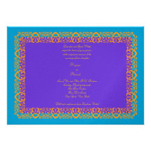 Indian Hindu Muslim Weddubg Invitation Mehndi