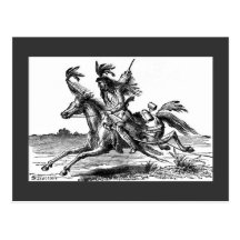 Indian Horseback Postcard