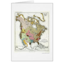 Indian Linguistics Map 1890 Card