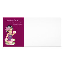 Indian Lotus Girl Photo Card