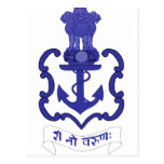 Indian Navy crest, India Postcard