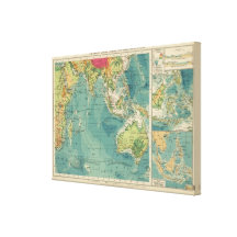 Indian Ocean cables, wireless stations Gallery Wrap Canvas