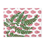 Indian Print Pink & Fern postcards