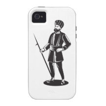 Indian Sikh Guard Retro iPhone 4/4S Cases