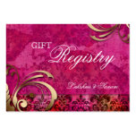 Indian Wedding Gift Registration Card Pink Gold Business Card