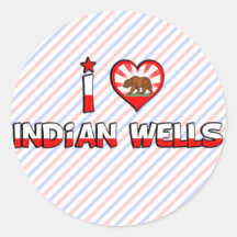 Indian Wells, CA Round Stickers