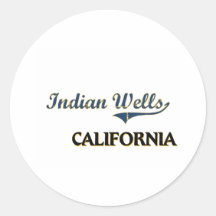 Indian Wells California City Classic Round Sticker